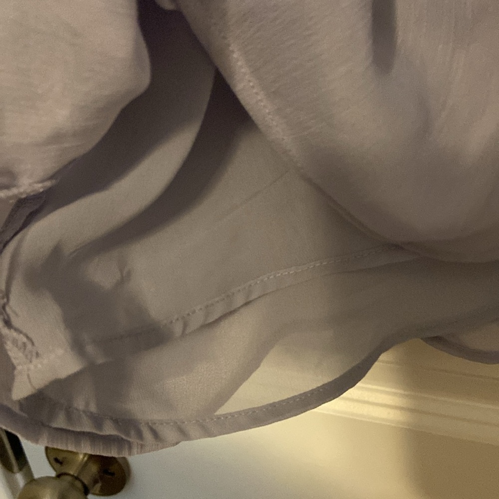 LOFT NWT Lilac peplum long sleeve top - Picture 7 of 8